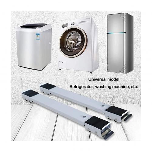 Support de réfrigérateur réglable à roulettes pour Machine à laver, Congélateur et Refrigerateur, extensible, 2 pièces
