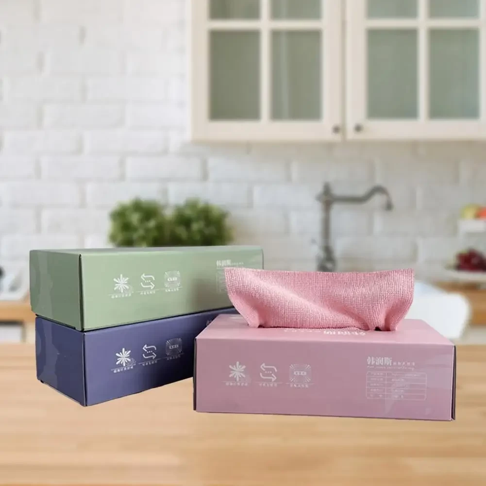 Serviette de cuisine réutilisable en fibre de poulet, tampon de vaisselle, absorbant, sans perte de cheveux, gril domestique, 20 pièces
