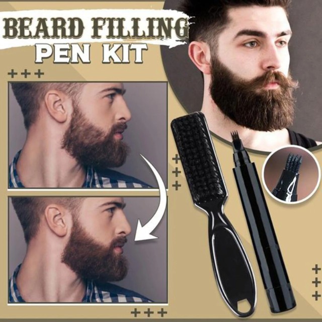 Stylo de remplissage pour Salon de coiffure, 10ML, stylo à sourcils et barbe, outil de coiffure, réparation de moustache masculine