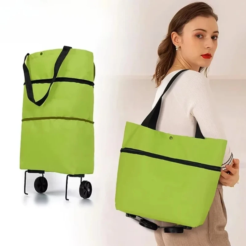 Sac de Courses Pliable à Roulettes – Réutilisable et Écologique – Grande Capacité 30 L