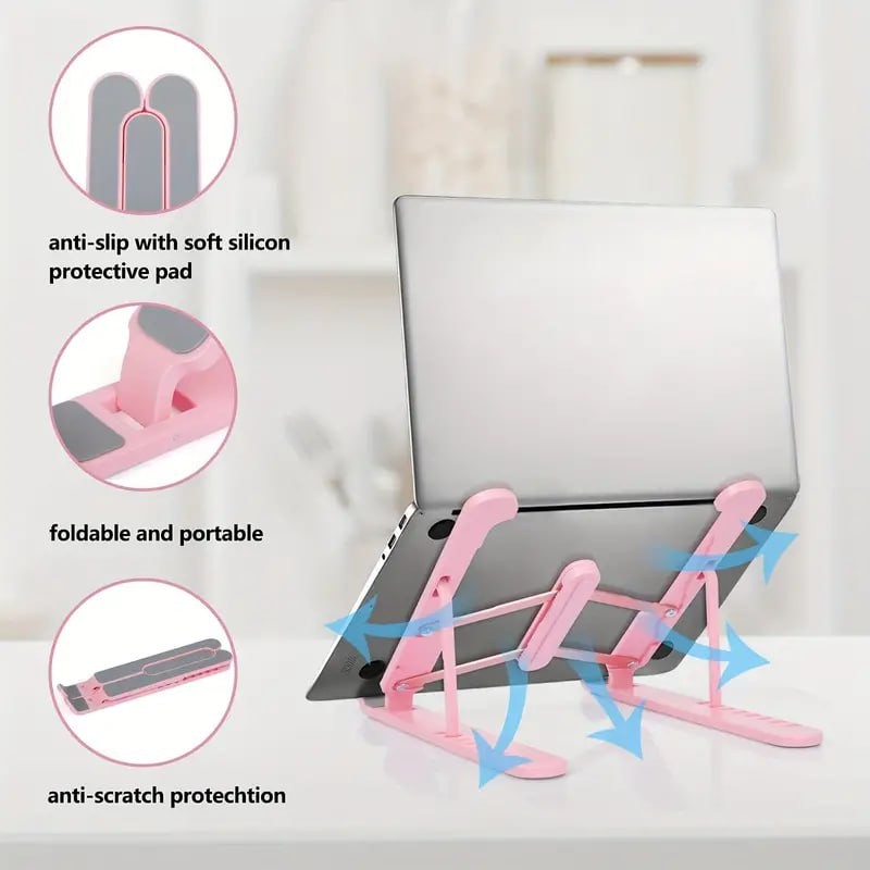 Support pour pc portable en aluminium ajustables en 7 positions multifonction