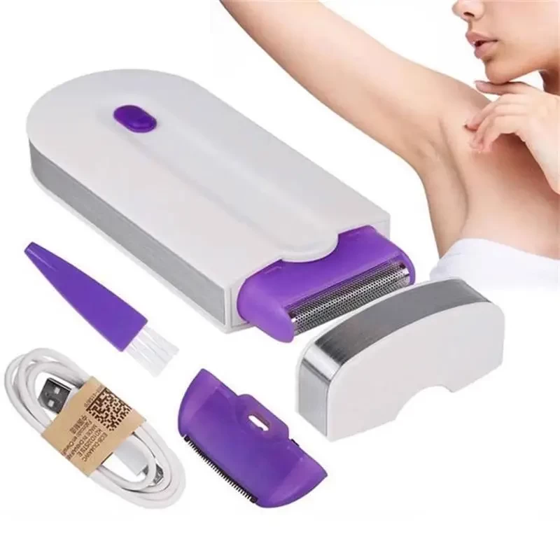 Machine d'épilation au laser portative USB Rechargeable Épilation Sans Douleur Kit Laser Tactile Épilateur Femmes Corps Visage Jambe Bikini Main Rasoir Épilateur