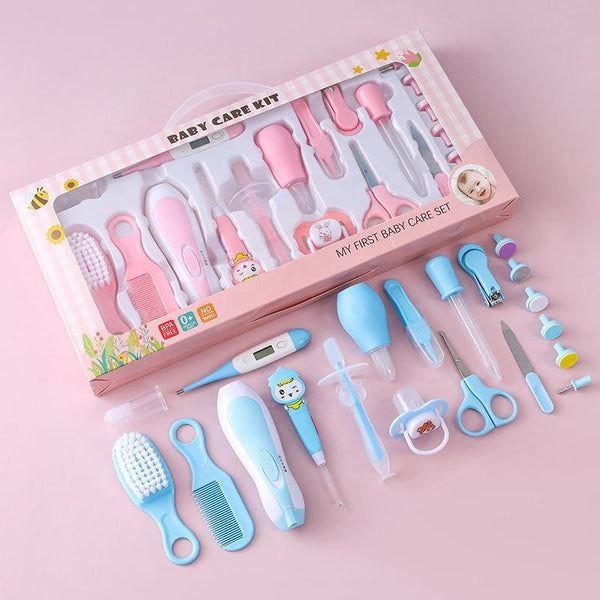 Ensemble de Soins pour Bébé – Kit 10 Pièces avec Thermomètre, Aspirateur Nasal et Coupe-Ongles
